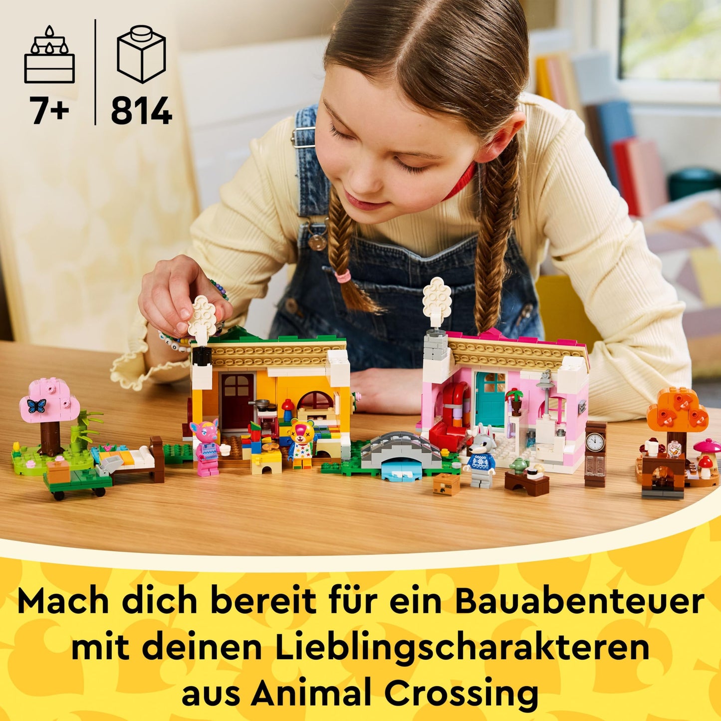 LEGO Animal Crossing - Creative Houses: Seasons of Fun - 2-in-1 playset with 2 playhouses, minifigures of Stitches, Feline & Grimm - Gamer gift for girls, boys aged 7 and up - 77057