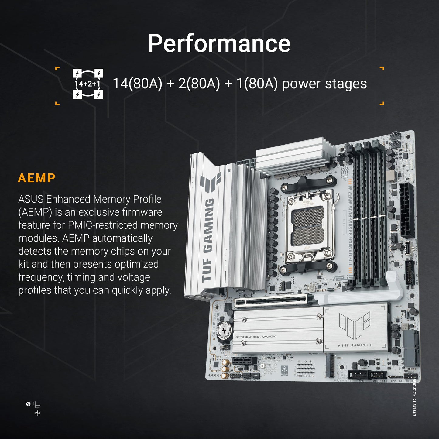 ASUS TUF Gaming B850M-Plus WIFI7 W 90MB1MD0-M0EAY0