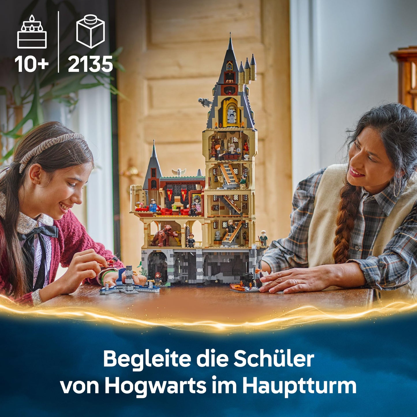 LEGO Harry Potter Hogwarts Castle: The Main Tower - Toy with Flying Key, Magic Chess Room, 12 Minifigures - Gift for Boys, Girls & Adult Fans from 10 Years - 76454