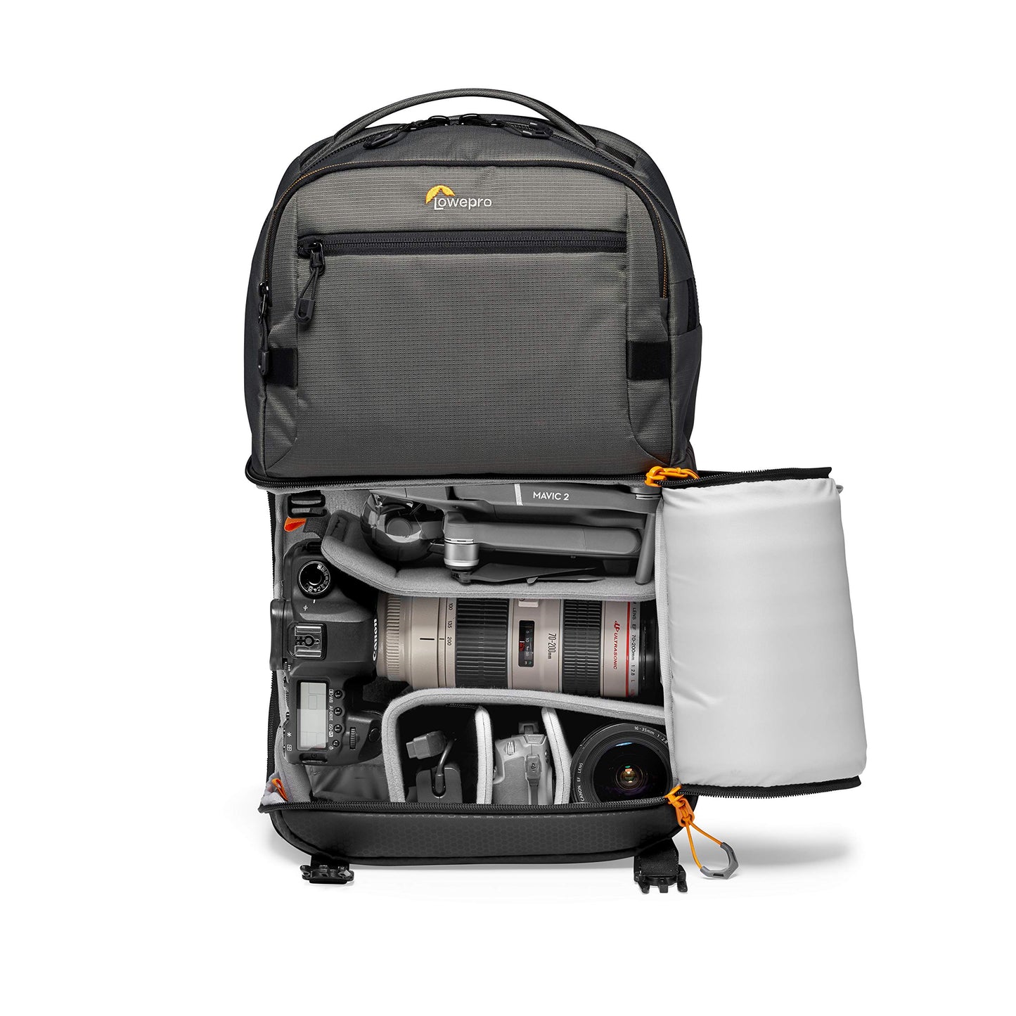 Lowepro Fastpack PRO BP 250 AW III camera backpack - camera bag/photo backpack for mirrorless and DSLR cameras such as Nikon D850, 300D, with access via QuickDoor, compartment for 15-inch laptop, ripstop - LP37331-PWW