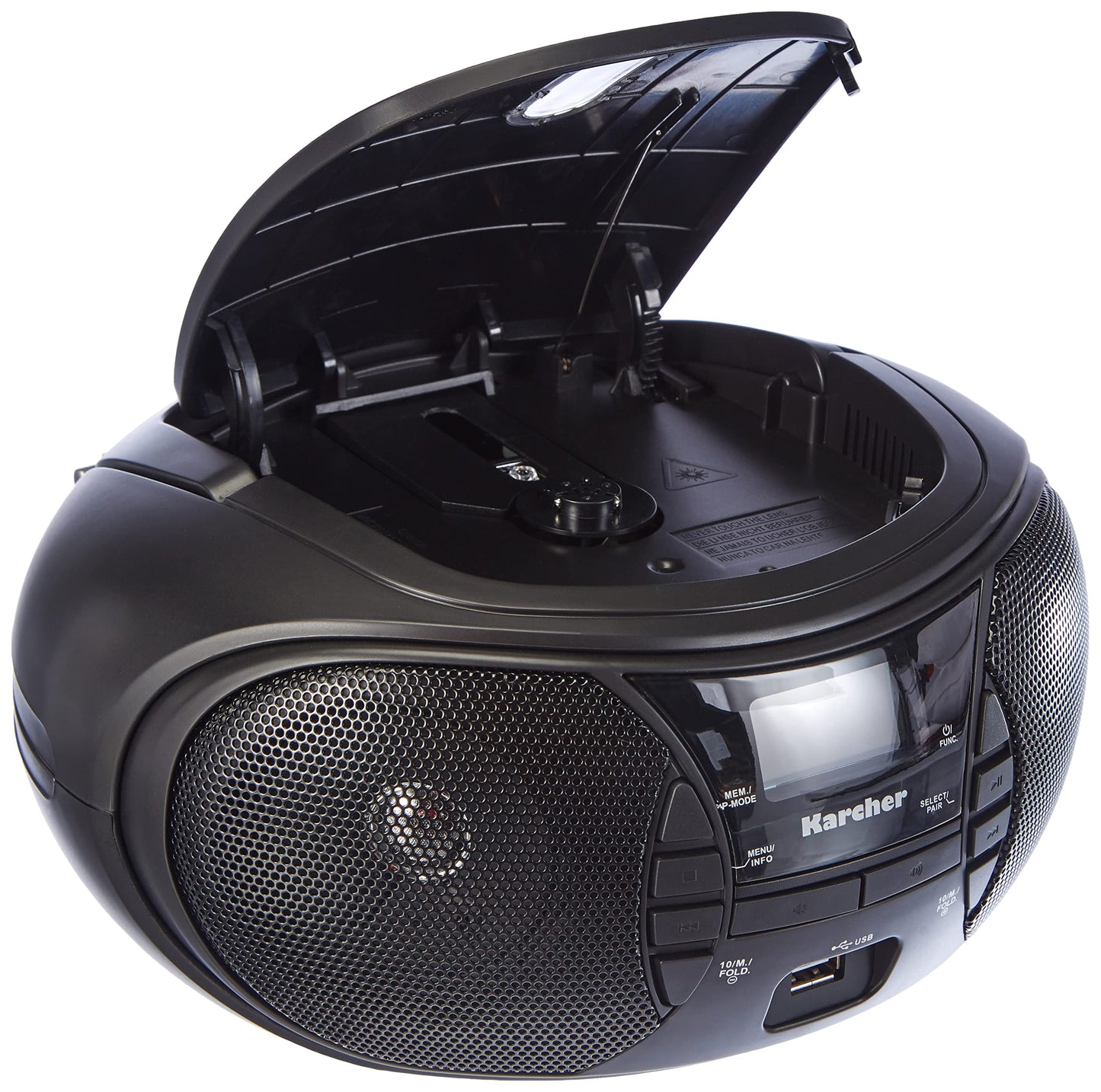 Karcher RR 5028D portable CD radio (CD player, DAB+ radio, Bluetooth, battery/mains operation, USB) black