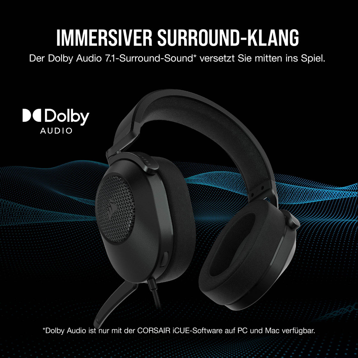 Corsair HS65 Surround Gaming-Headset - Negru - CA-9011270-EU