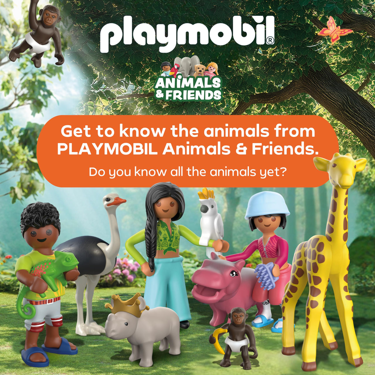 PLAYMOBIL | Animals & Friends | Colorful Animal Villa | Toy for ages 4 and up | Gift for children | Promotes creativity & interaction with animals | Includes animals, figures & accessories | 71852