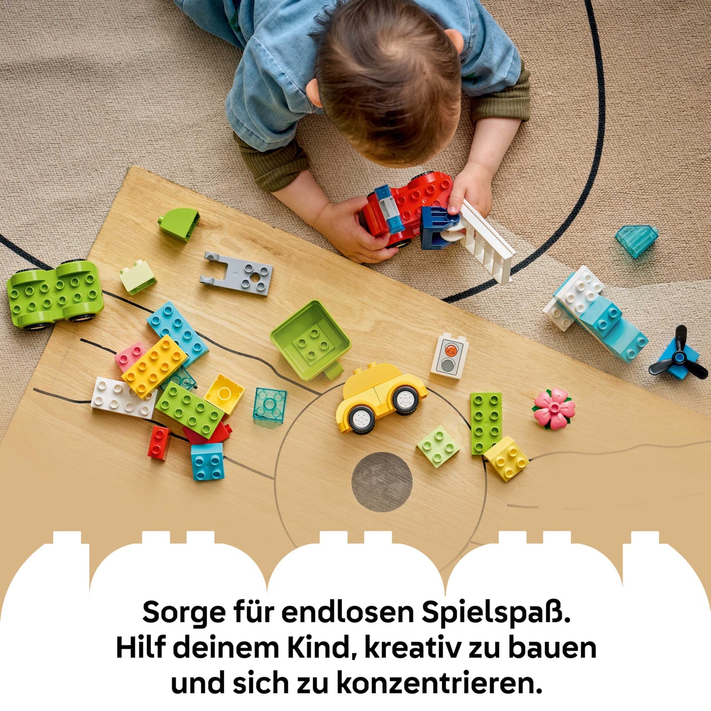 LEGO DUPLO Creative Vehicles - Educational Sorting Toys for Toddlers - Cars and Trucks - Fine Motor Skills Playset - Gift for Babies, Boys and Girls Ages 1+ - 10474