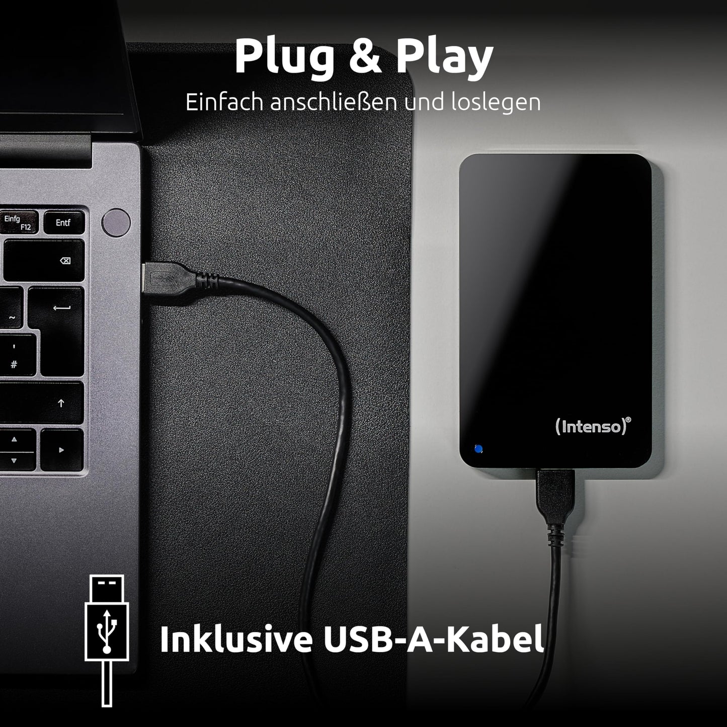 Intenso 2.5" Portable Hard Drive 320 GB - External Hard Drive USB 3.2 - BPSCS25407-6021530