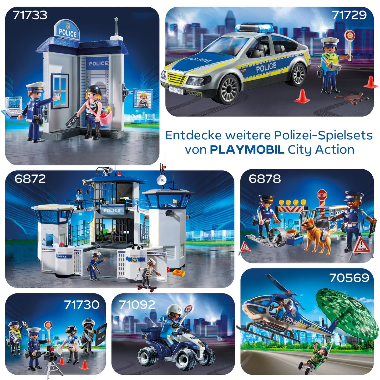 PLAYMOBIL City Action SWAT vehicle | With police officer, criminal motorcycle and nail tape | Children's toys from 4 years | 72066