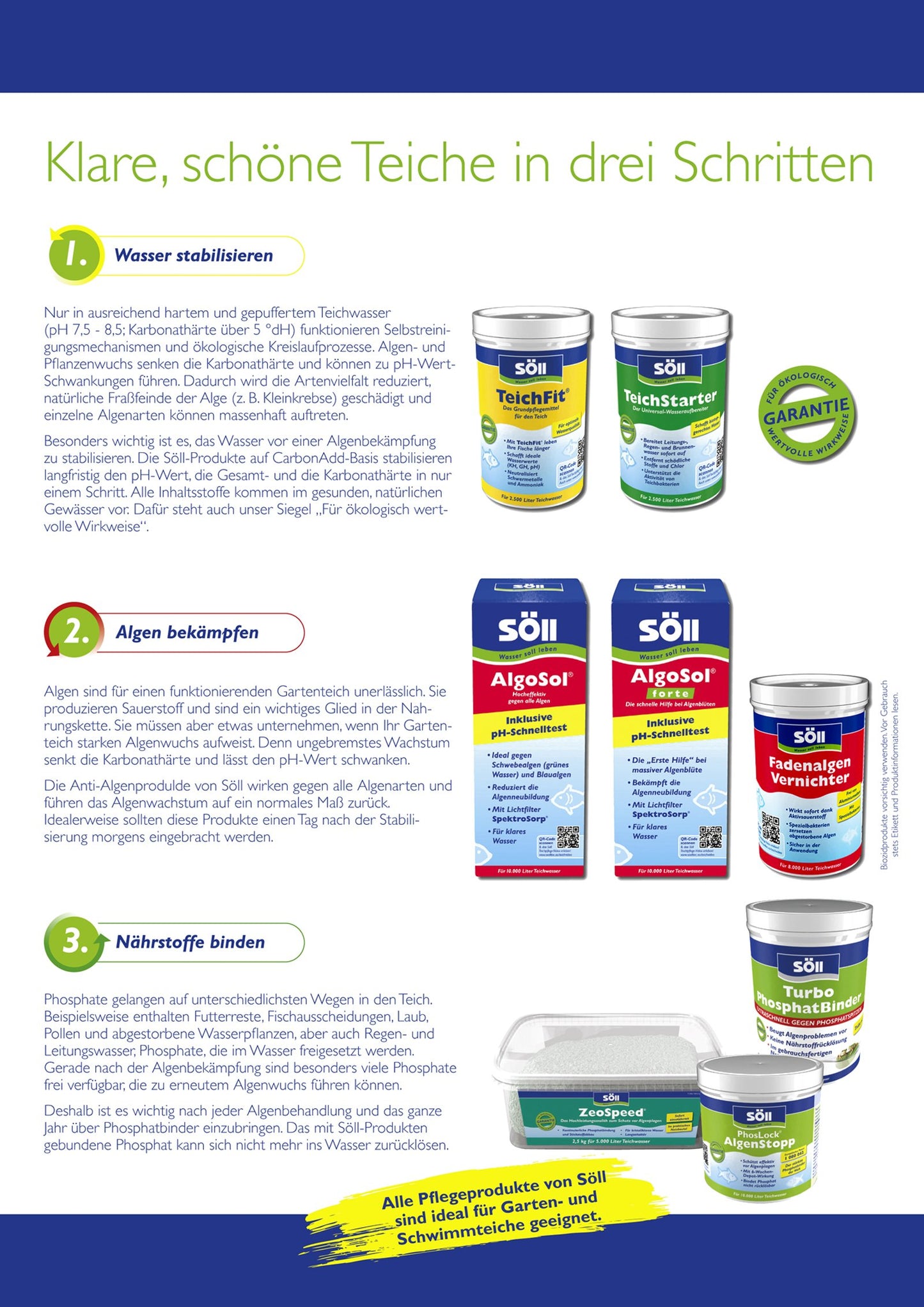 Söll thread algae killer with active oxygen 10 kg, immediate effect - 80794
