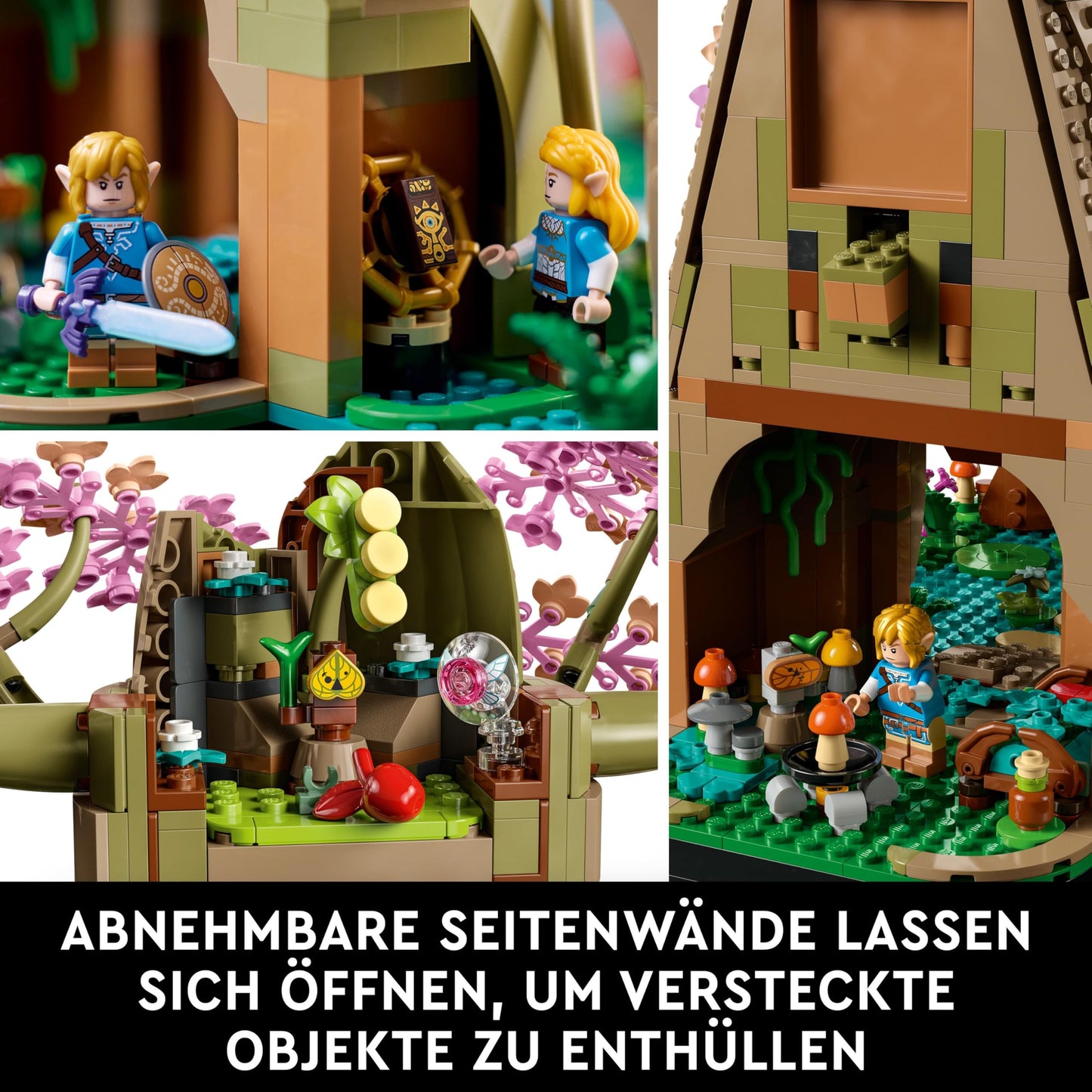 LEGO The Legend of Zelda Deku Tree 2-in-1 - collector's item to display with Princess Zelda & 3 Link minifigures - building set for adults & gift idea for video game fans - 77092