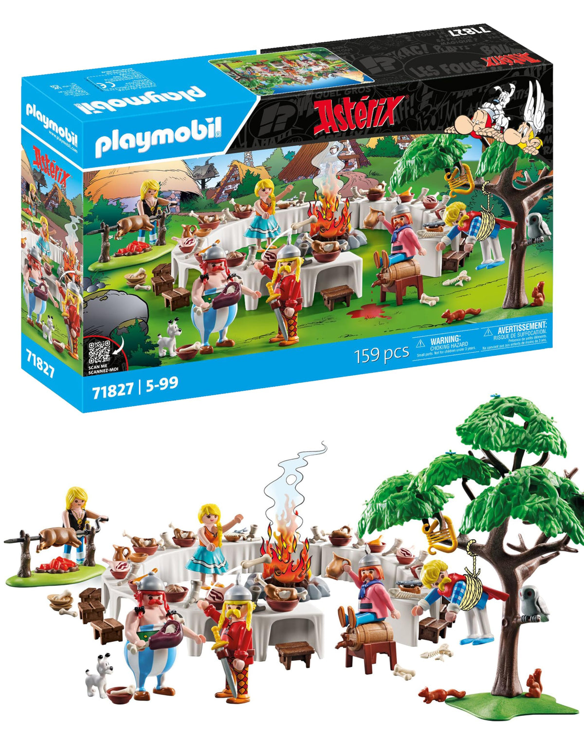 PLAYMOBIL Asterix The Village Banquet | Asterix and Obelix | Adventure toys for children aged 5 and up | 71827