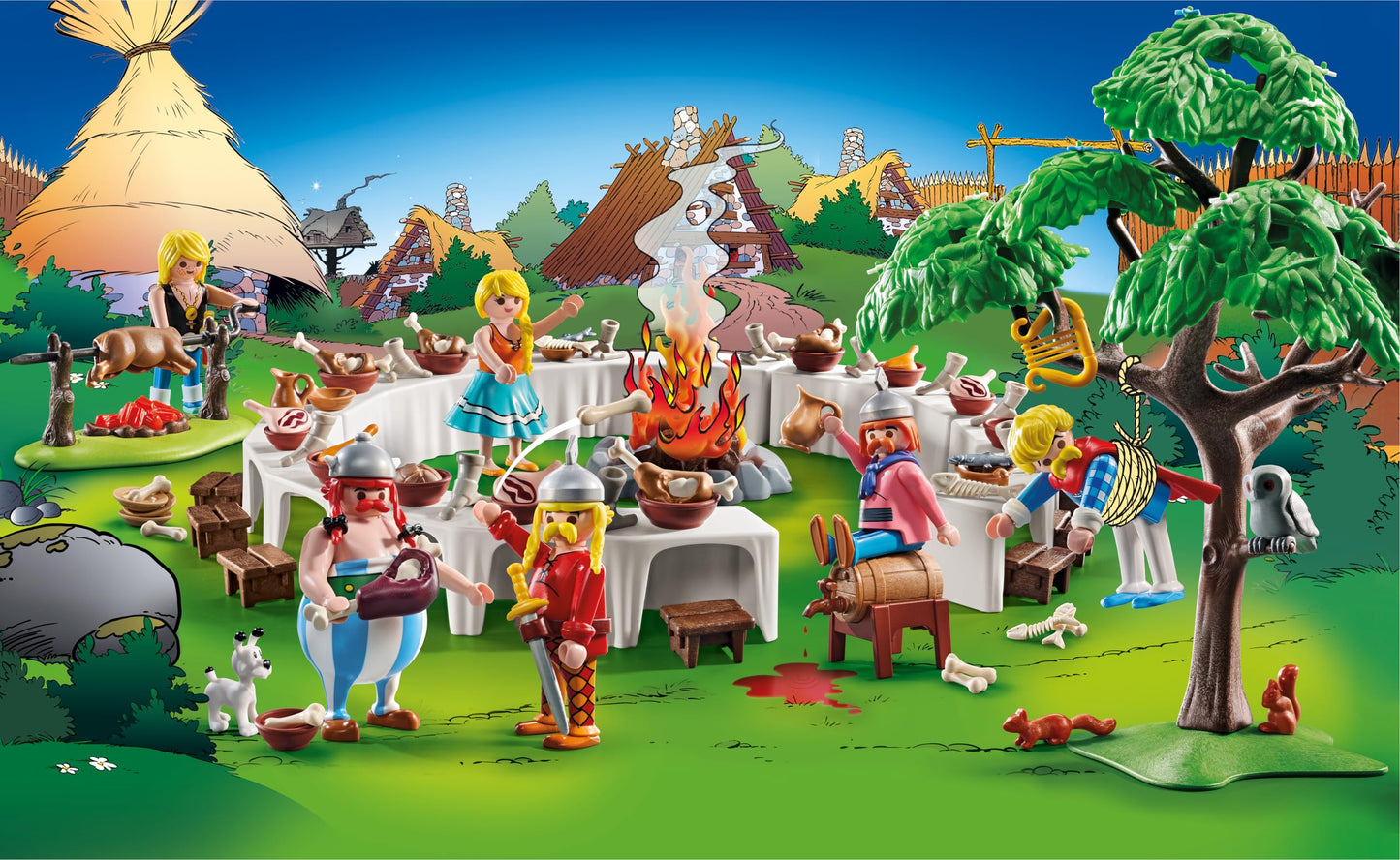 PLAYMOBIL Asterix The Village Banquet | Asterix and Obelix | Adventure toys for children aged 5 and up | 71827