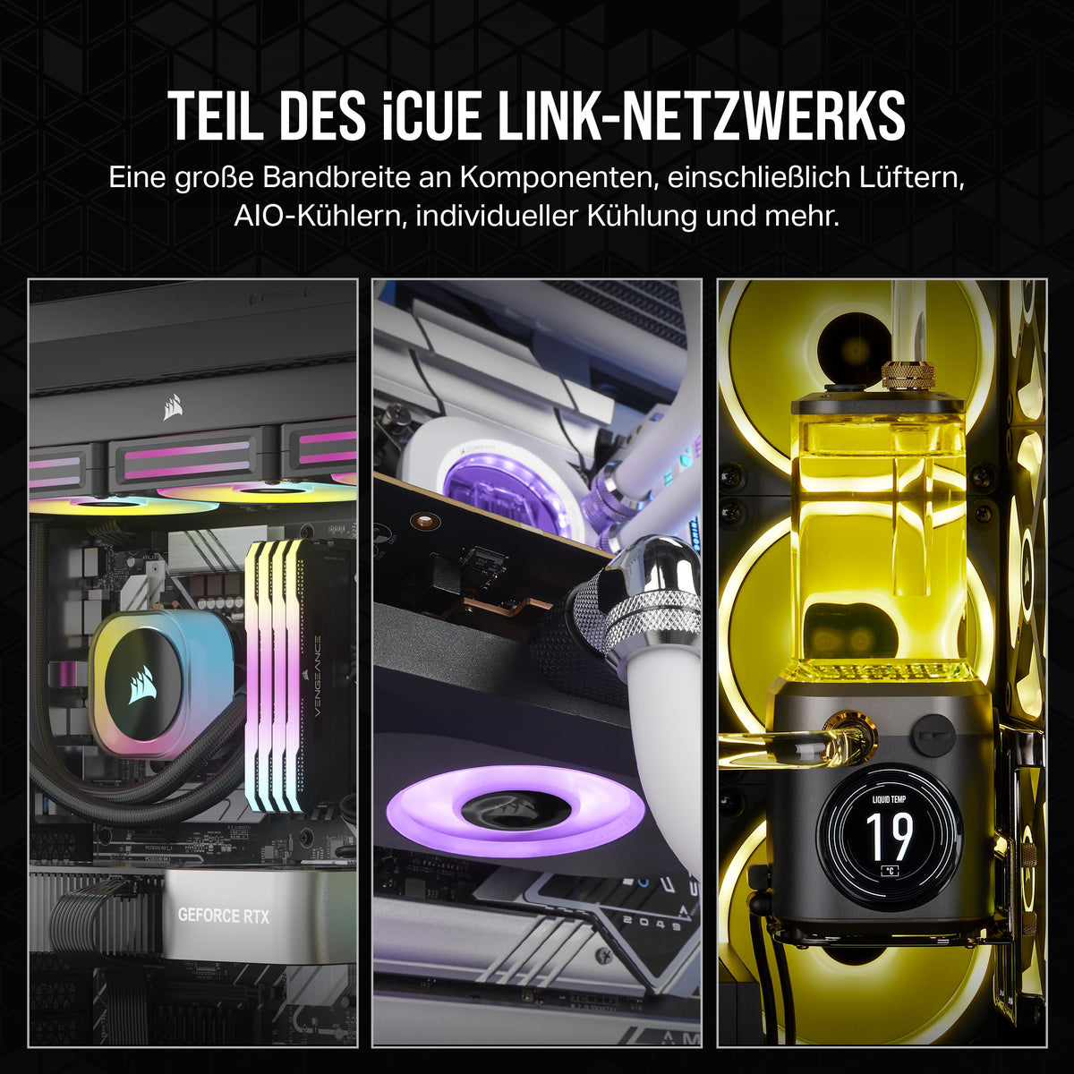 CORSAIR iCUE LINK RX140 RGB ventilatoare PWM de 140mm – pachet dublu, alb - CO-9051024-WW