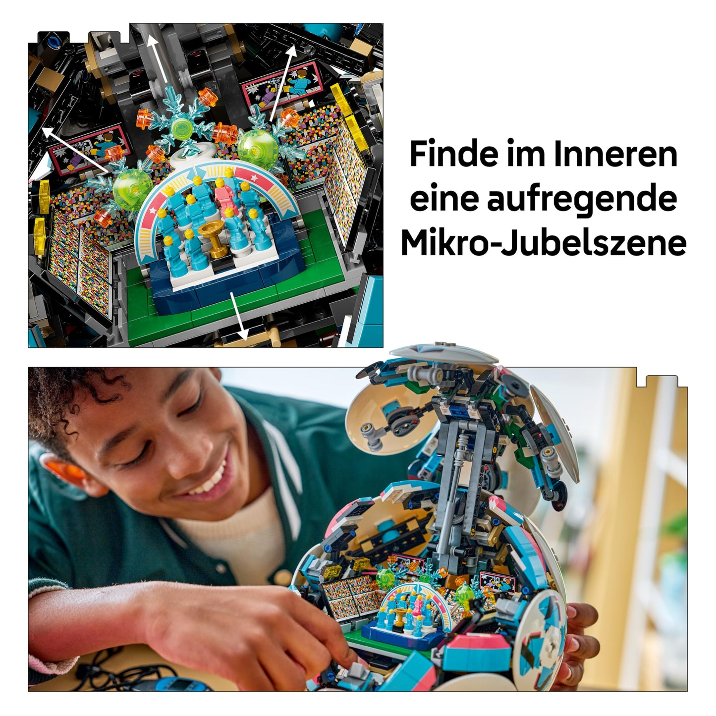 LEGO Editions football toy - 3D model building with interactive miniature stadium - birthday gift for boys and girls aged 10 and over as well as adult sports fans - 43019