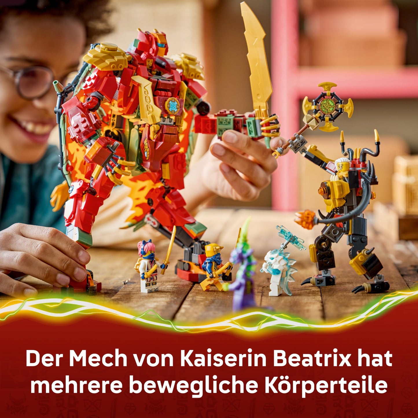 LEGO NINJAGO Wyldfyres Dragon Mech - 2-in-1 ninja action figure with Empress Beatrix's mech and 6 minifigures - birthday gift idea for boys aged 9 and up and fans - 71868
