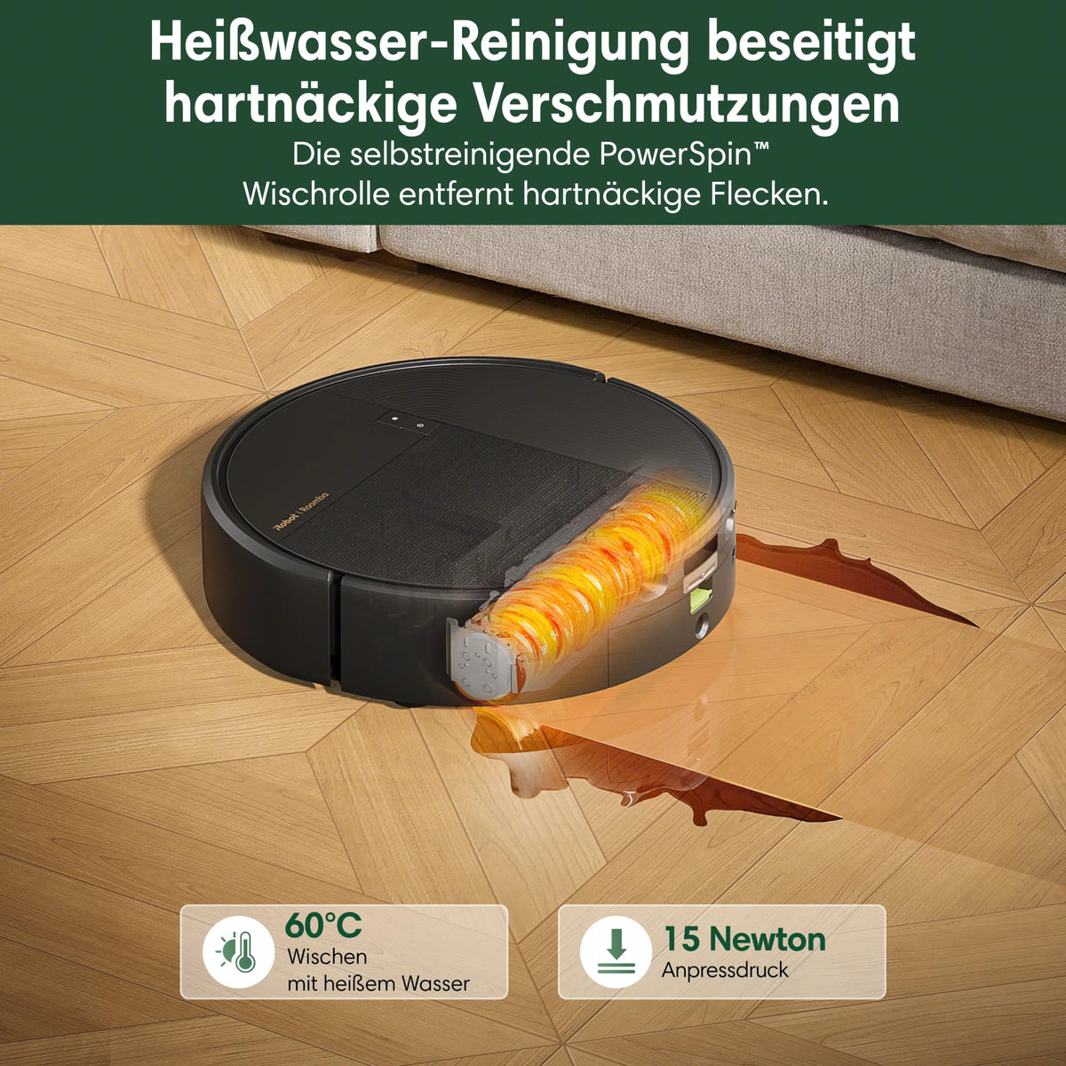 iRobot Roomba 676 Vacuum Robot, Laser+AI, 30,000 Pa, 80 °C Mop Wash - V186040