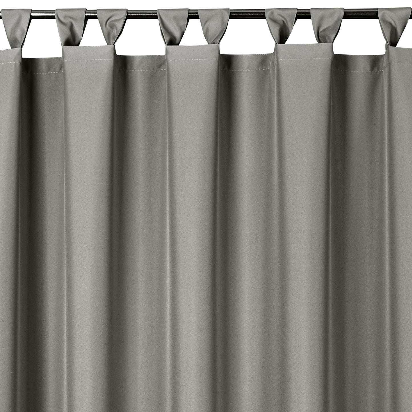 Eurofirany Garden Outdoor Curtain with Velcro Loops, 1 Piece, Opaque & Weatherproof, UV Protection, for Balcony Patio Pergola Gazebo, H200 x W155 cm, Light Gray - ZAS/GARDEN