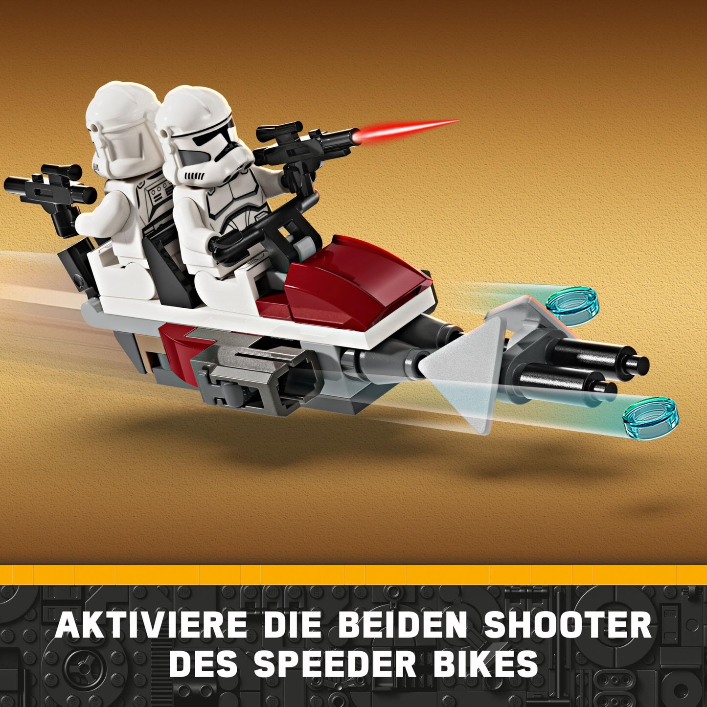 LEGO Star Wars 75372 Clone Trooper & Battle Droid Battle Pack, including 4 minifigures, 5 droids and speeder bike with shooter - building toy for boys and girls aged 7 and up