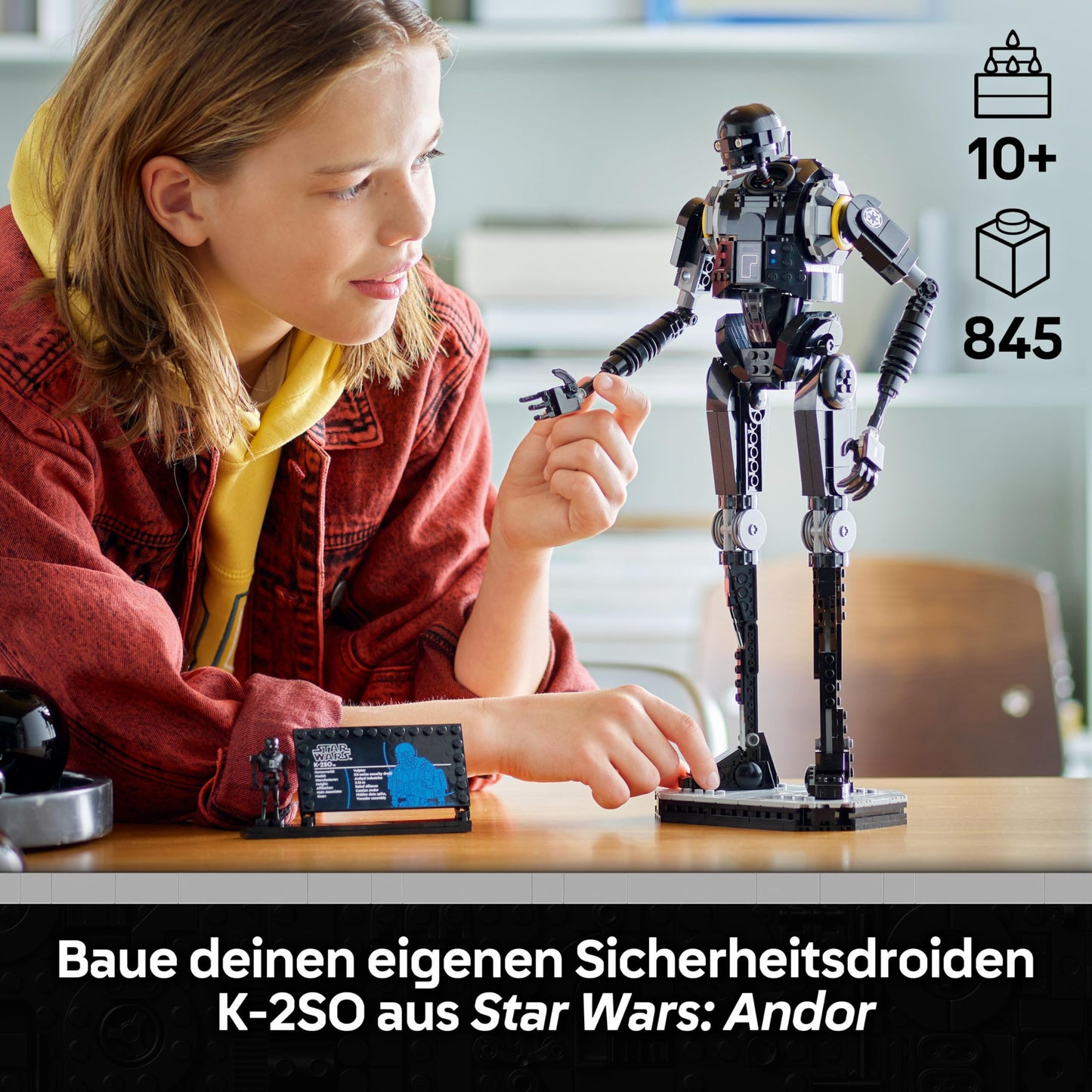 LEGO Star Wars 75434 Security Droid K-2SO Toy - Figure for building and displaying, collector's model with information board - gift for boys, girls aged 10 and over and adult Andor fans