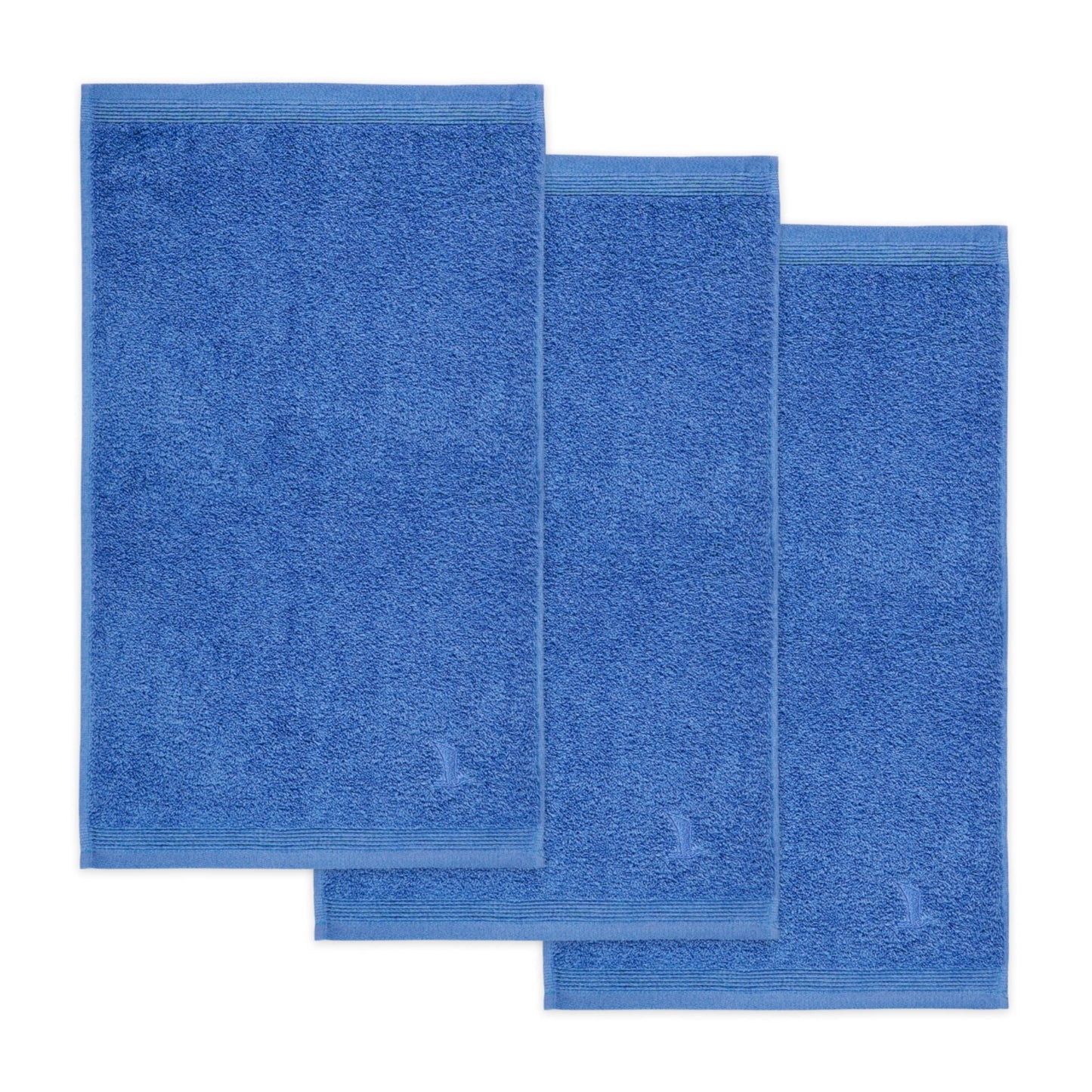möve Superwuschel guest towel 30 x 50 cm made of 100% cotton, cornflower set of 3 - 017259054-3*030050-410