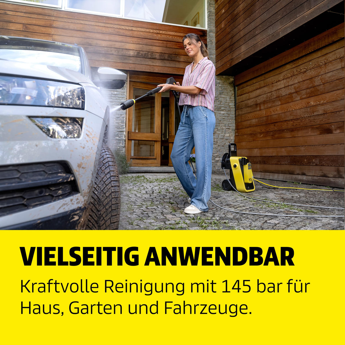 Kärcher High Pressure Cleaner K 5 Comfort Premium Car, 145 bar, 500 l/h, 40 m²/h, Hose Reel, Multi Jet, Electric - 1.324-807.0