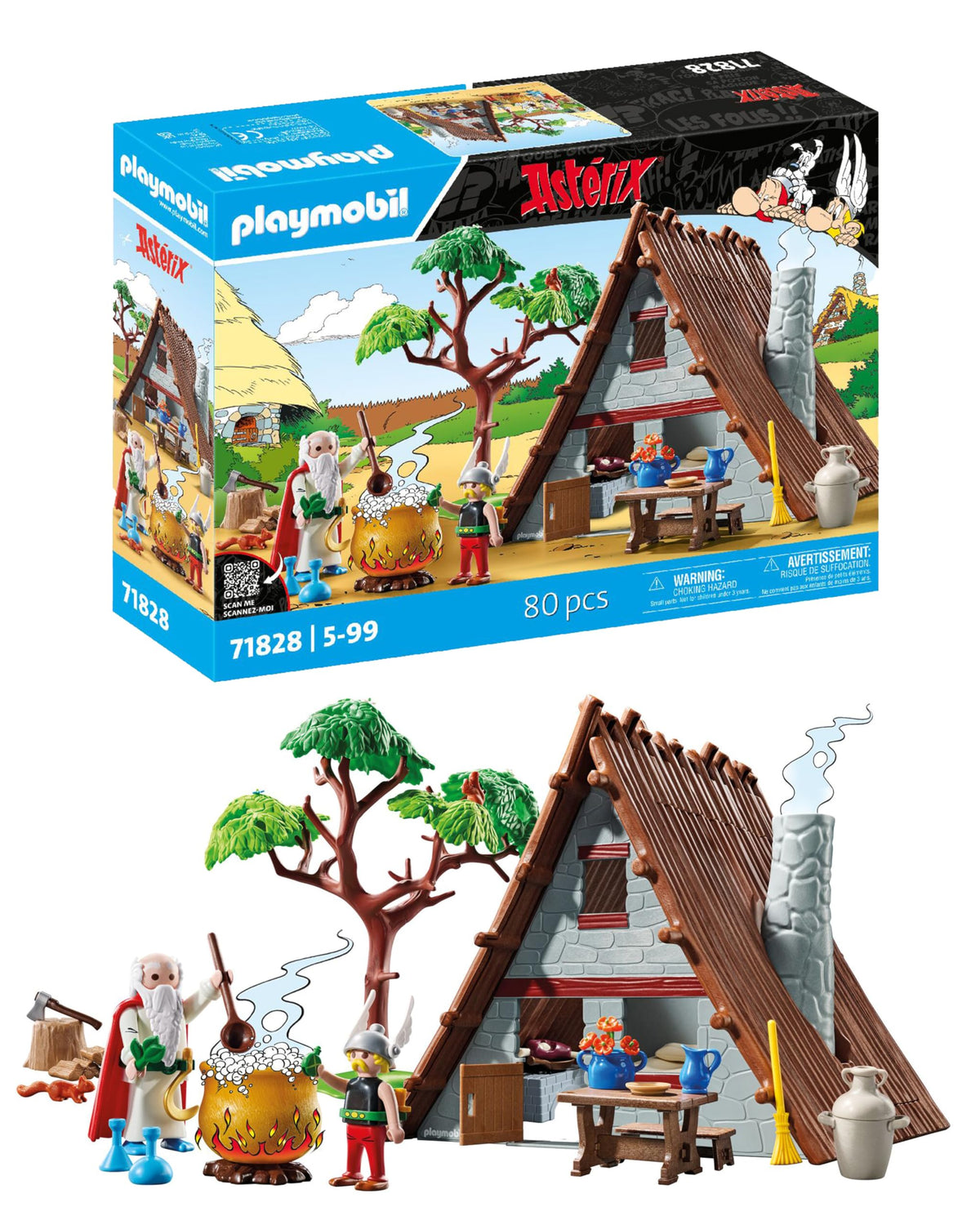 PLAYMOBIL Casa Asterix | Asterix și Obelix | Jucării de aventură pentru copii de la 5 ani în sus | 71828