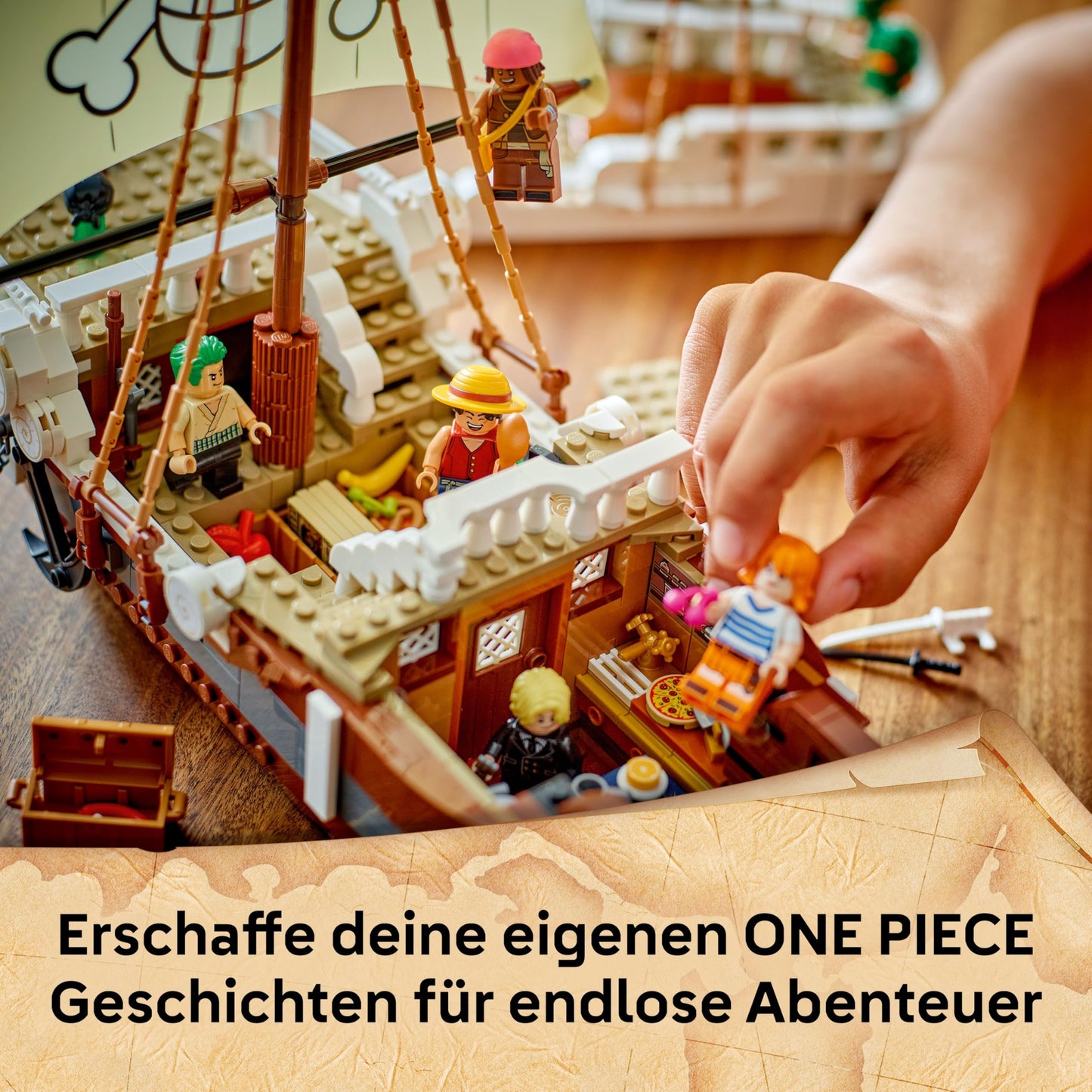 LEGO ONE PIECE - The pirate ship Flying Lamb (Going Merry) - playset with 5 minifigures - including Luffy, Zoro & Nami - building toy - gift for boys, girls and fans aged 10 and over - 75639