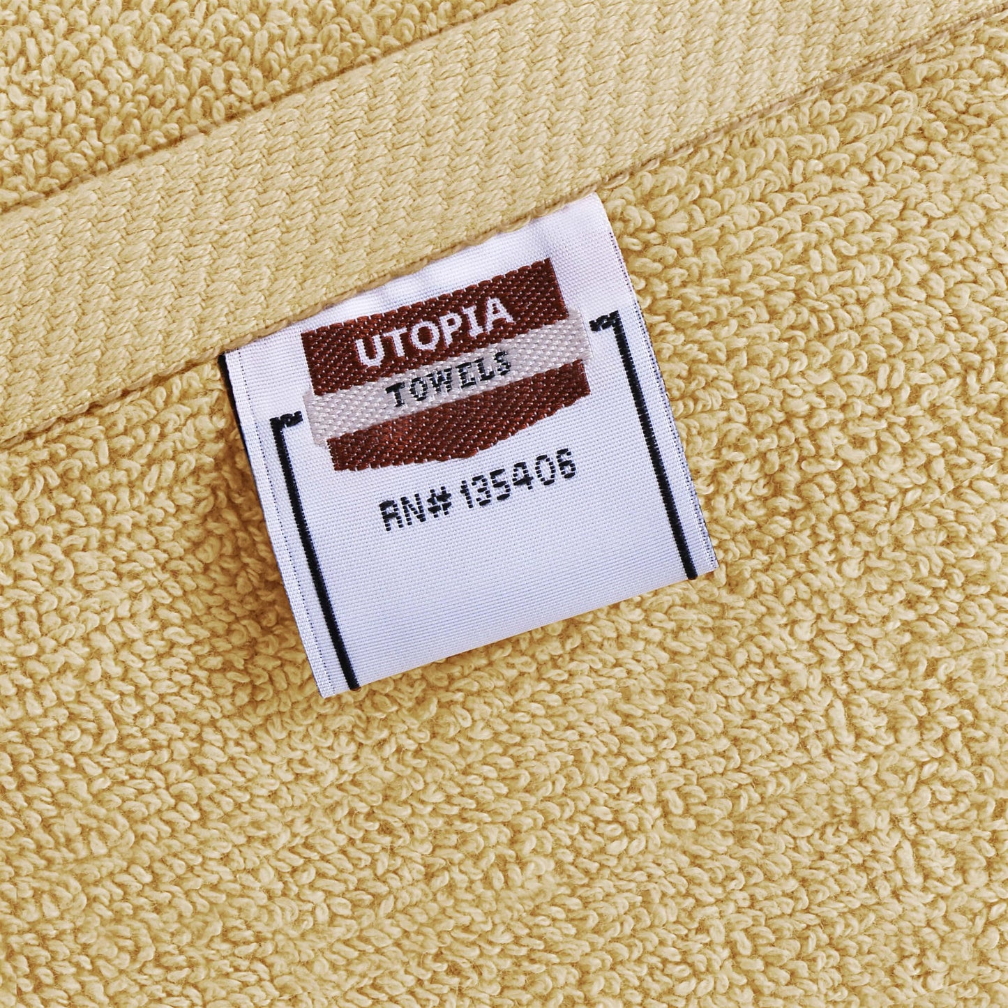 Utopia Towels - Cotton Hand Towel Set - 100% Cotton Ultra Soft and Very Absorbent, 41 x 71 cm - Pack of 6 (Beige) - SC6