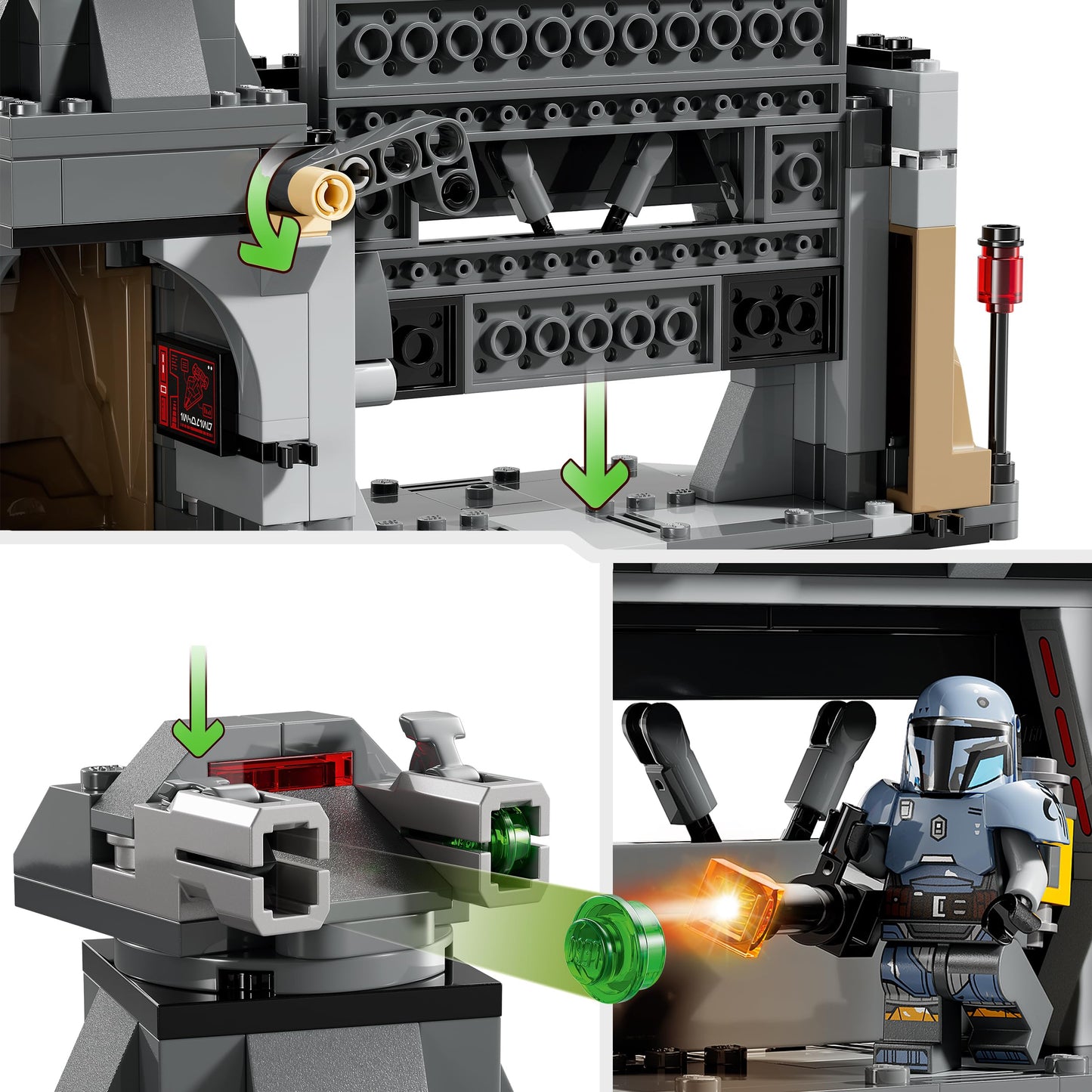 LEGO Star Wars: The Mandalorian Duel between Paz Vizsla and Moff Gideon, collectible building toy for children, gift idea for creative boys and girls aged 7 and up, Mandalorian toy 75386