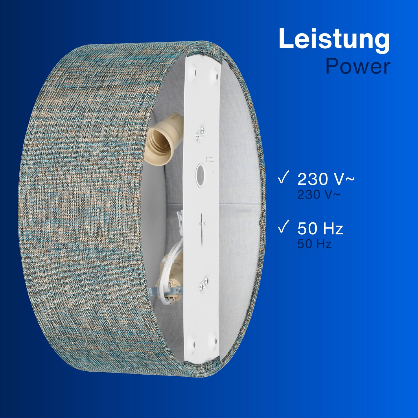 REV ceiling light - ceiling lamp around 30cm with fabric lampshade in a vintage look - ideal for bedrooms and living rooms, green and gold - 2021121035