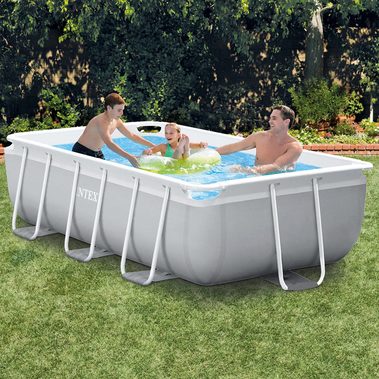 Intex 3M X 1.75M X 0.8M Prism Frame Rectangular Pool Set - 26784NP