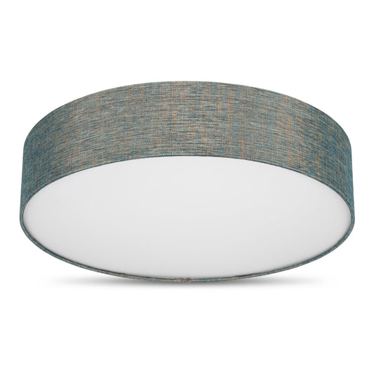 REV ceiling light - ceiling lamp around 50cm with fabric lampshade in a vintage look - ideal for bedrooms and living rooms, green and gold - 2021121055