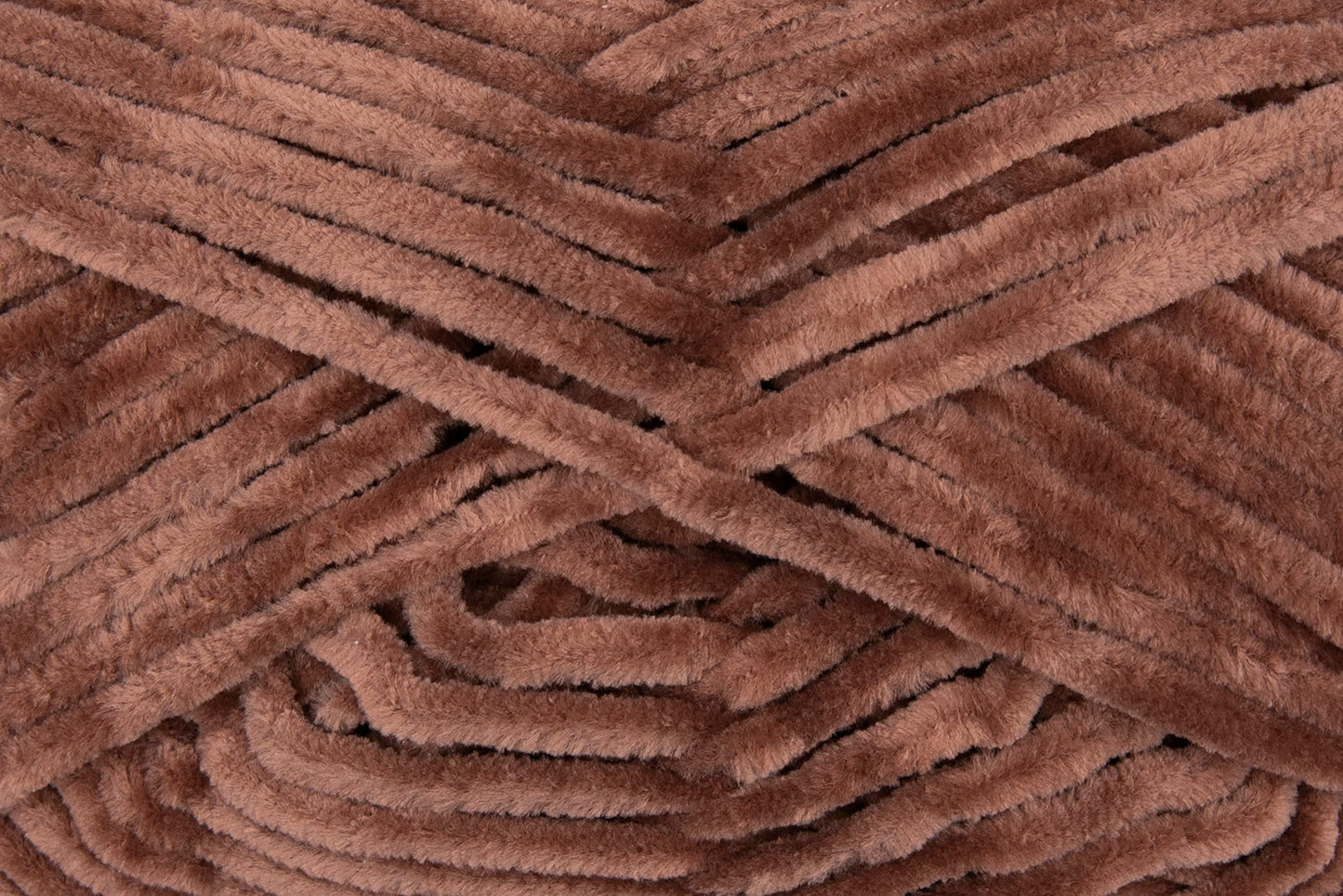 Gründl Wolle Funny uni - soft chenille wool for crocheting - cuddly and skin-friendly - 100% polyester - 10 balls 100 g / 120 m - needle size 5-6, light brown - 3442-26