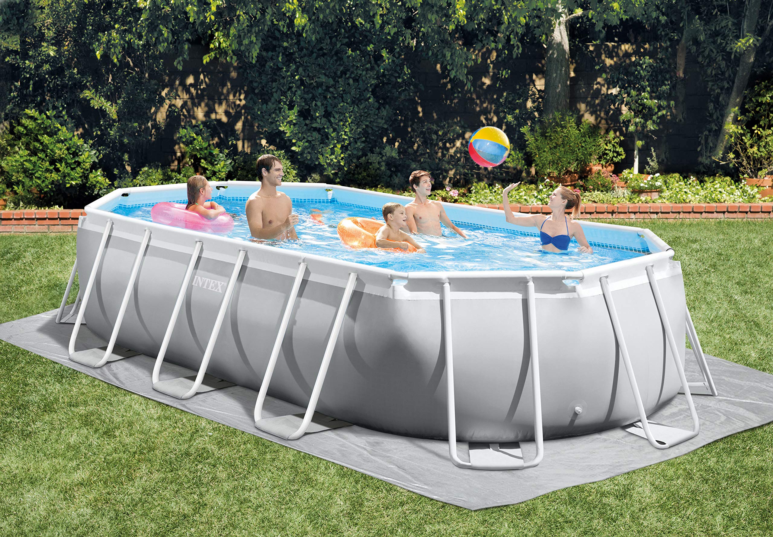 vidaXL Intex Prism Frame Swimming Pool Set Oval 503 x 274 x 122 cm 26796GN