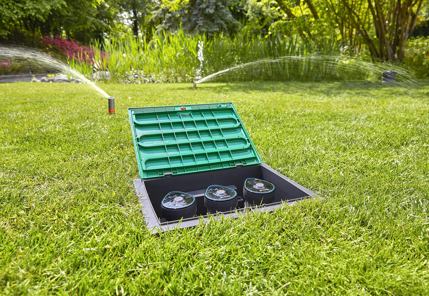 Gardena Irrigation Valve 9V: Automatic irrigation control, wireless, flow optimized, manual opening and closing of the valve (1251-20) 20 x 20 x 30 cm - 1251-U