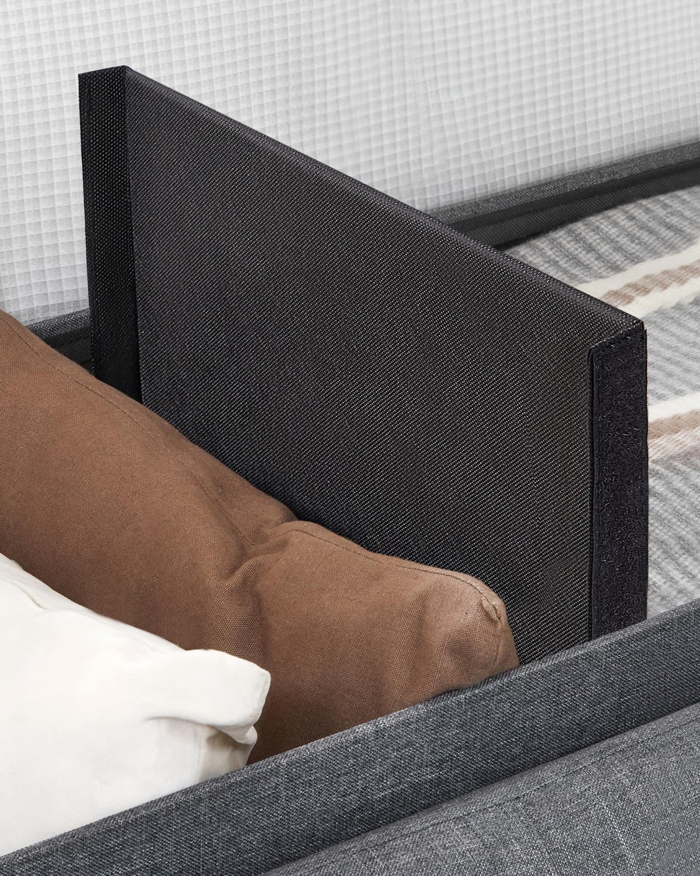 SONGMICS stool with storage space, folding bench, 38 x 110 x 38 cm footstool, storage box, loads up to 300 kg, for living room, bedroom, hallway, slate gray LSF77K - 6955880314393