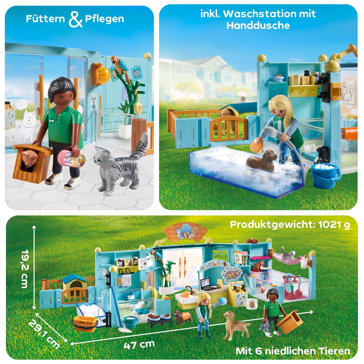 PLAYMOBIL | Animal Hotel | Animal toy child | Animal Figures Set | Toys for children aged 4 and over | 71742