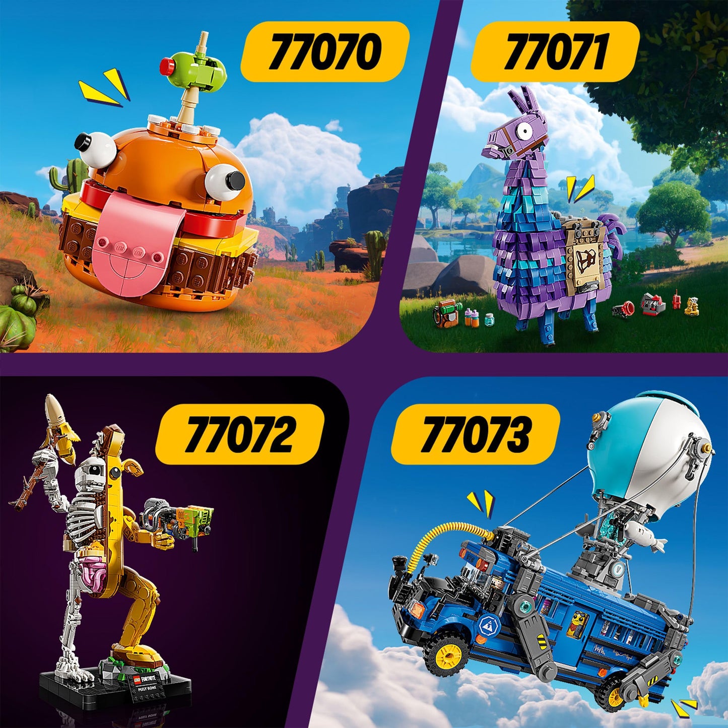 LEGO Fortnite Bone Scarf - Gamer Model Building Set for Adults - Bowl Bat Pickaxe, Paint Launcher, Banana Backpack - Gaming Decoration - DIY Set - Gaming Gift for Adults & Fans - 77072