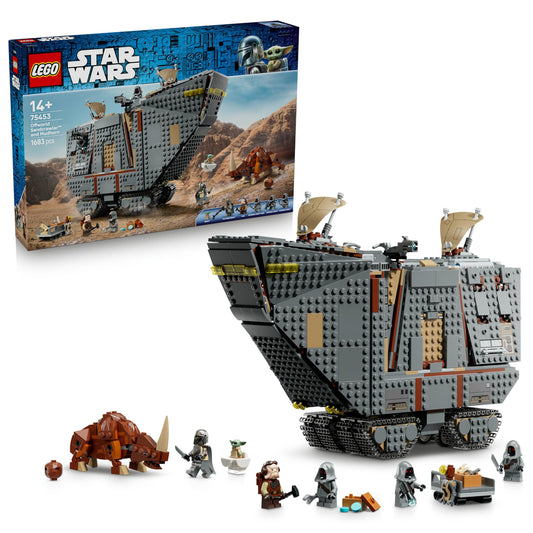LEGO Star Wars 75453 Offworld Sandcrawler and Mudhorn - model kit with Grogu figure & 5 minifigures, including The Mandalorian - birthday gift for teenage boys aged 14 and over & film fans