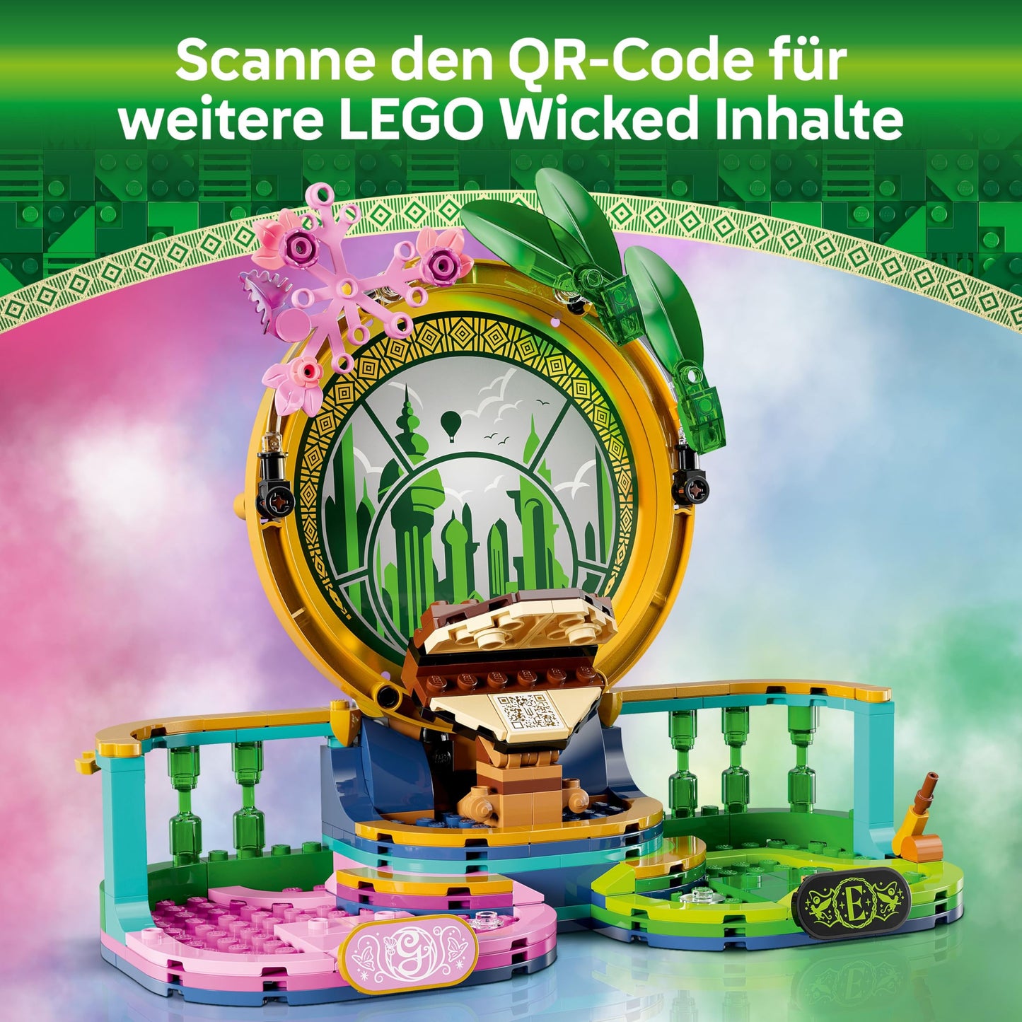 LEGO Wicked - Elphaba & Glinda figures - toy with lots of accessories including a broom, a crown, a handbag and a window scene - gift for girls and boys aged 10 and over - 75682