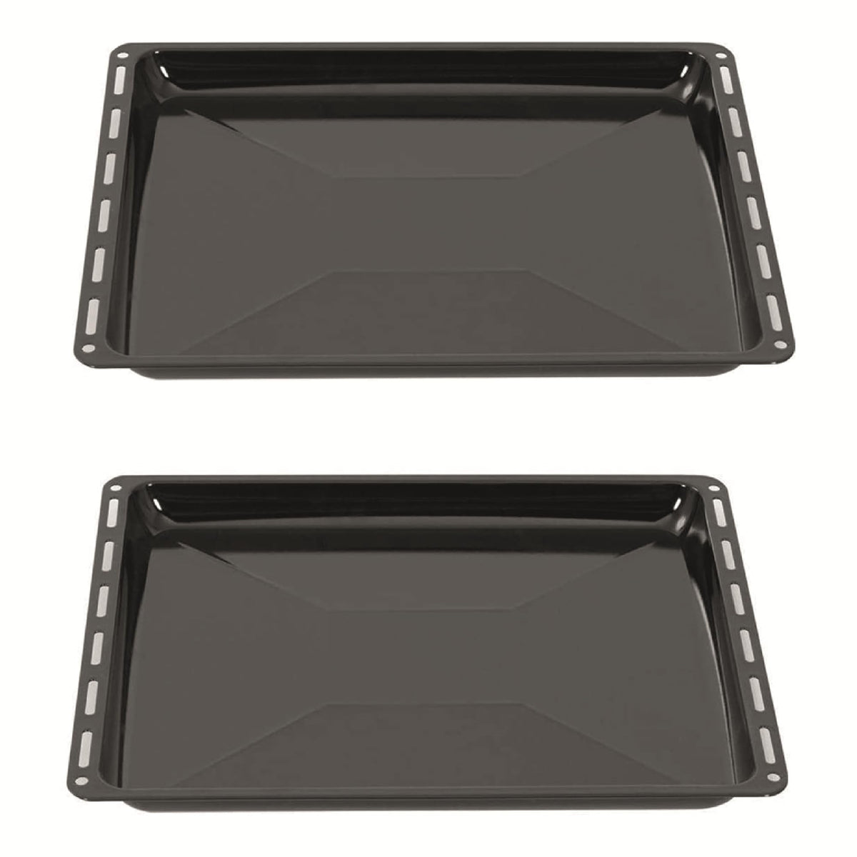 Set tăvi de copt ICQN 445 × 375 × 25 mm, compatibil cu Bauknecht, Indesit, Whirlpool Group & Algor, tăvi standard emailate pentru cuptoare și sobe - 445-set-25-25