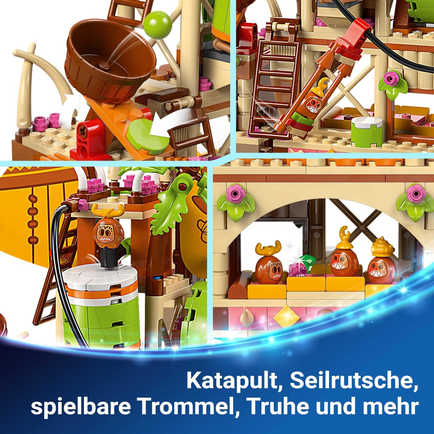 LEGO ǀ Disney Vaiana 2 Kakamora Barge - Kakamora Boat - Toy for Girls and Boys from 7 Years - Includes Boat Model, Moana Mini Doll and Maui Figure - Birthday Gift for Fans - 43258