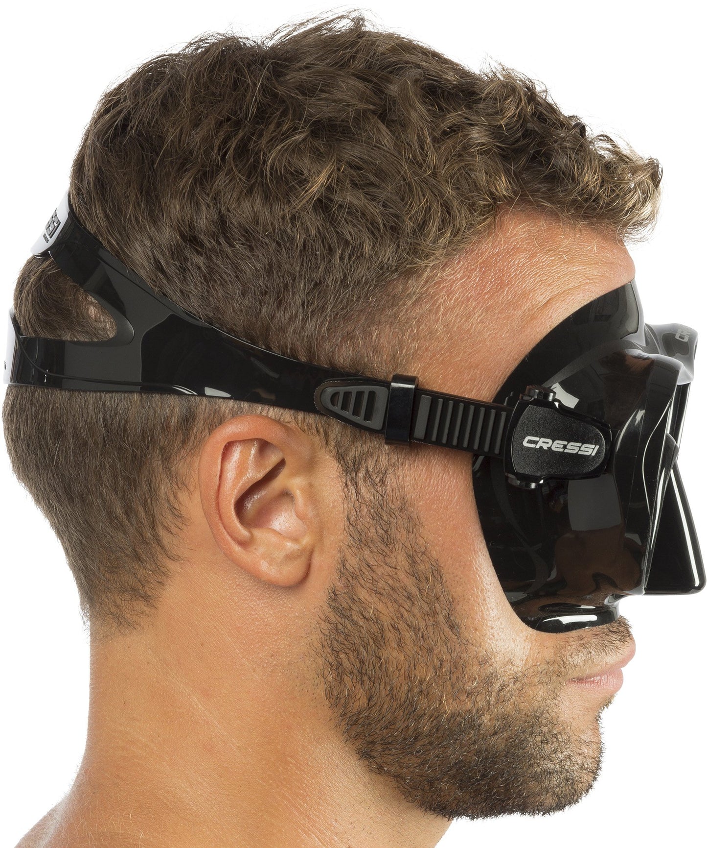 Cressi Frameless Diving Mask F1 - Fog-free Glass Lens, Diving Goggles - Ergonomic Silicone Rim, Snorkel Mask - Dry Snorkel & Snorkel Set - Black - Combo Set - YDS280050