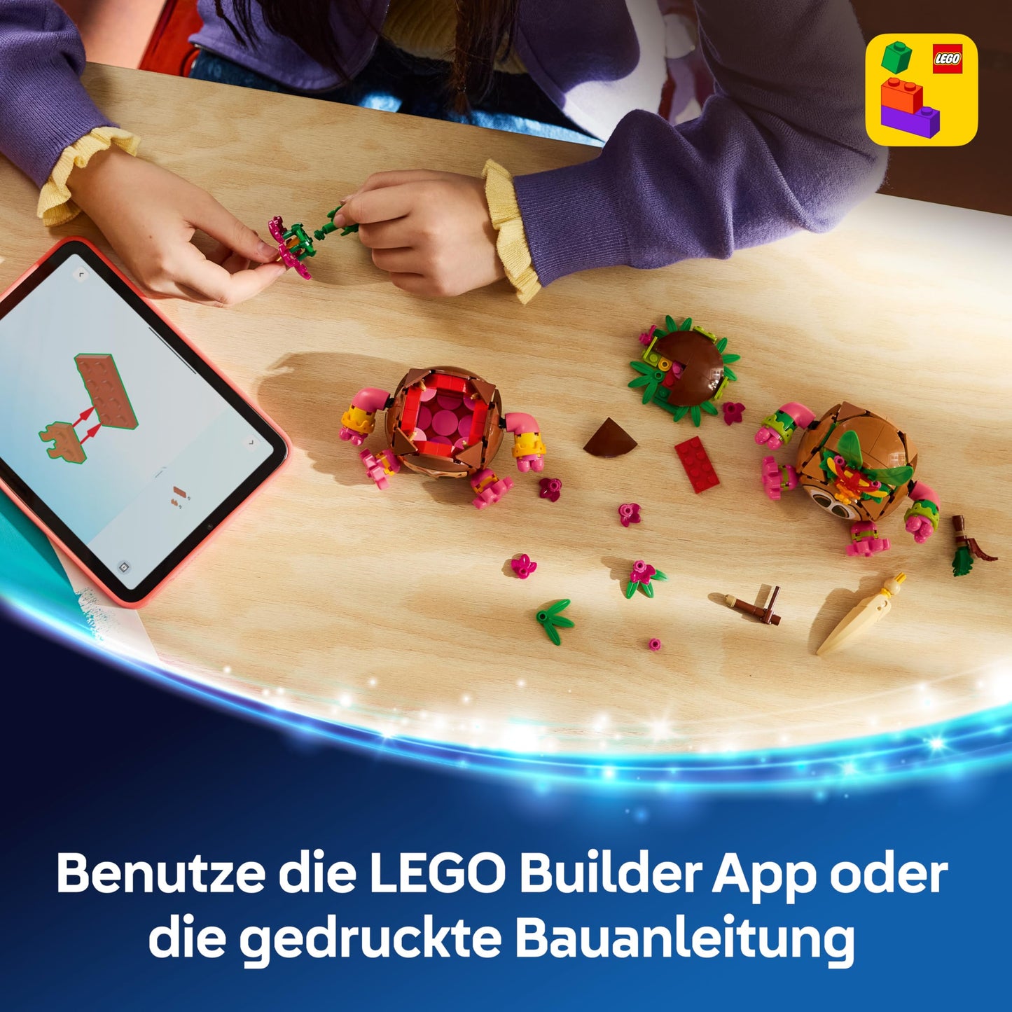 LEGO | Disney Vaiana Kakamora - toy including 2 flowerpot figures with artificial flowers as room decoration - gift for girls aged 9 and over and film fans - 43293