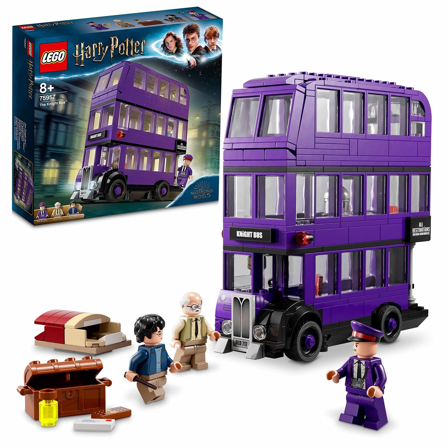 LEGO 75957 Harry Potter The Knight Bus Toy, Triple Decker Bus, Collector's Set with Minifigures