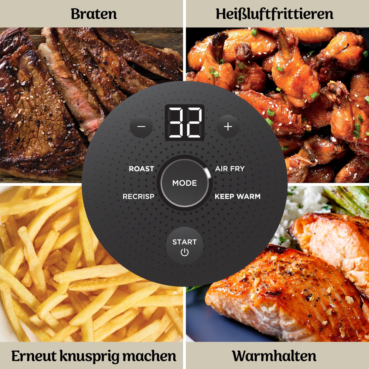 Ninja CRISPi Portable Air Fryer, 3.8L, 4-in-1: Air Frying, Roasting, Keeping Warm, Recrisp, Compact, 6 Servings, 2 Removable Glass Containers & Lids, 1700W, Stone FN101EUST