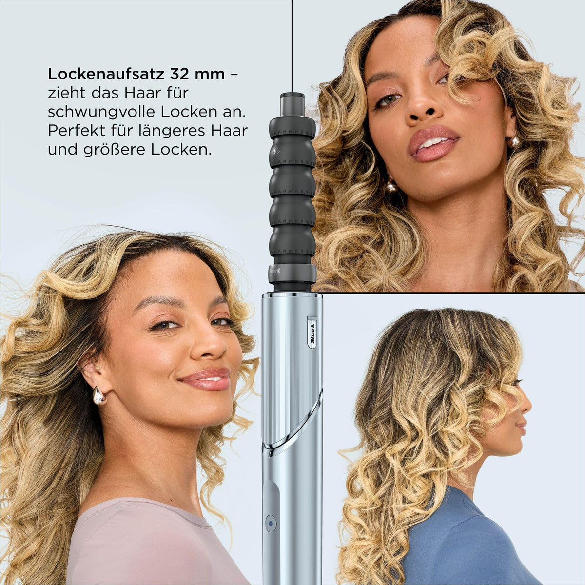 Shark FlexStyle Ediție Limitată Albastru Glacial 6-in-1 Styler de Păr, HD476WHEU