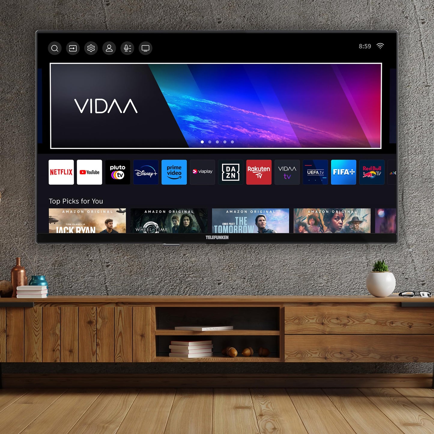 TELEFUNKEN XU50VP750M, 50 inch Smart TV, VIDAA, 4K UHD, HDR, Dolby Vision, triple tuner, 6 months HD+, black (2026)