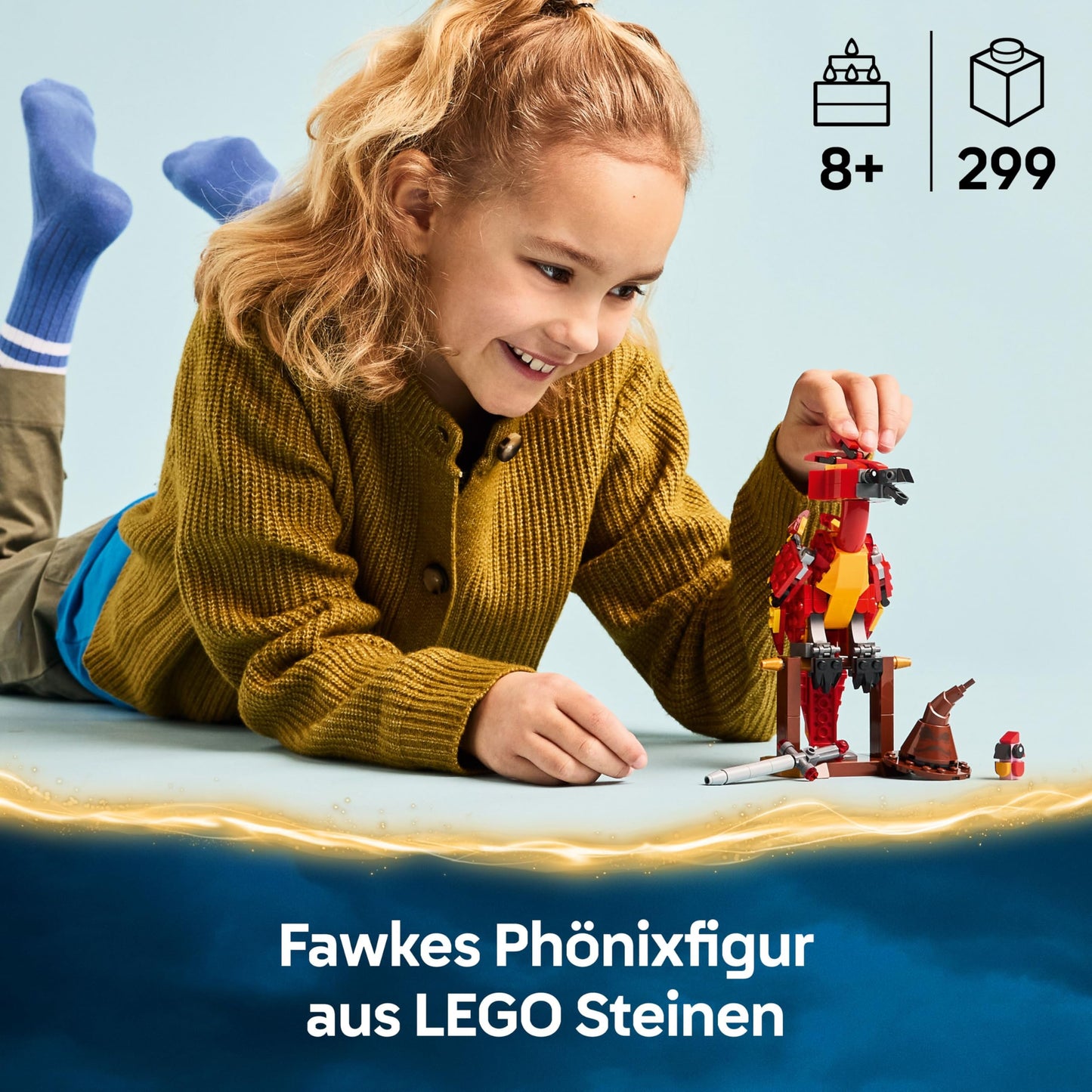 LEGO Harry Potter Fawkes: Dumbledore's Phoenix Toy with Sorting Hat, Gryffindor Sword & Baby Fawkes - Birthday Gift for Girls and Boys Ages 8 and Up - 76448