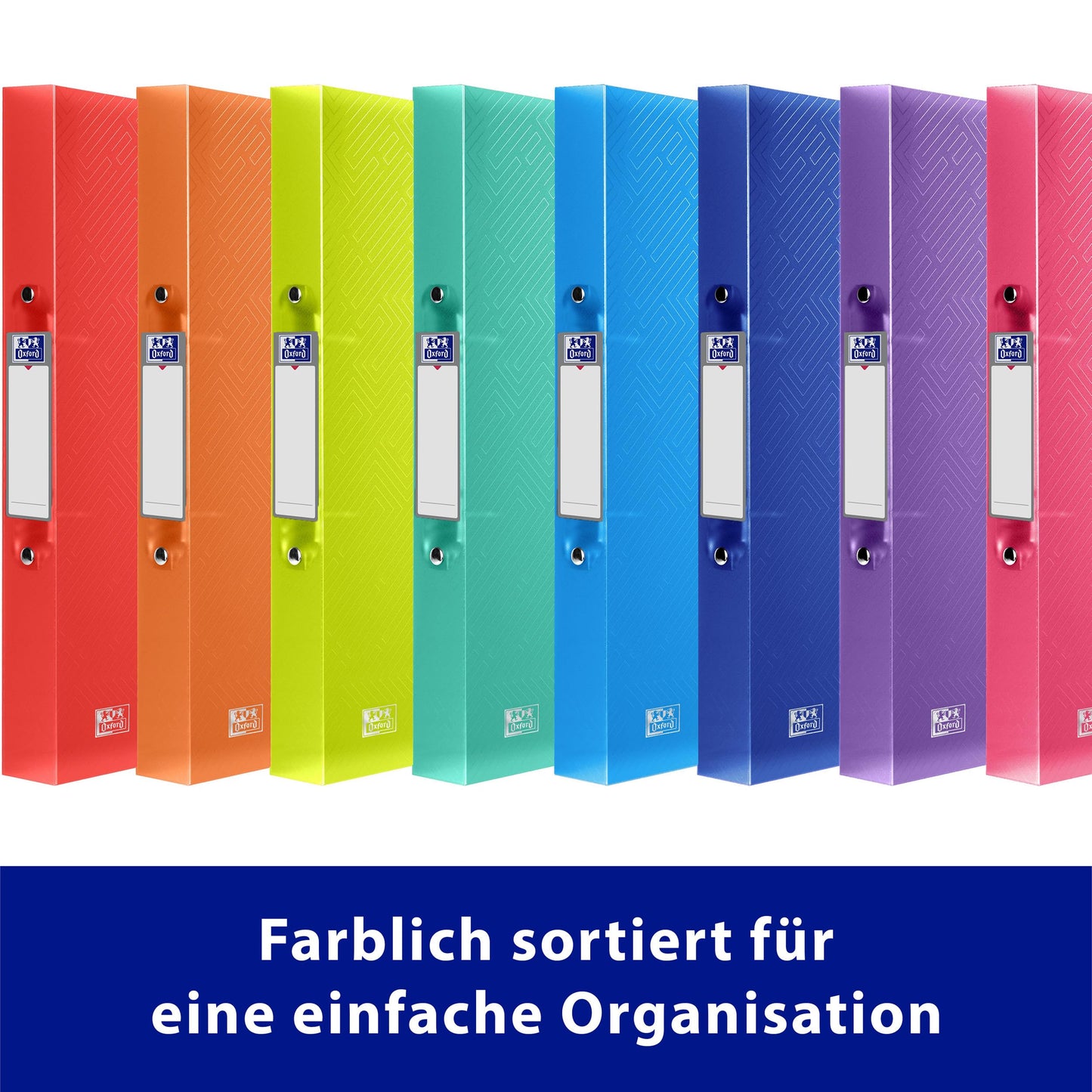 Oxford URBAN ring binder A4, 4 cm spine, translucent, 8 colors, 10 pieces - 400147046