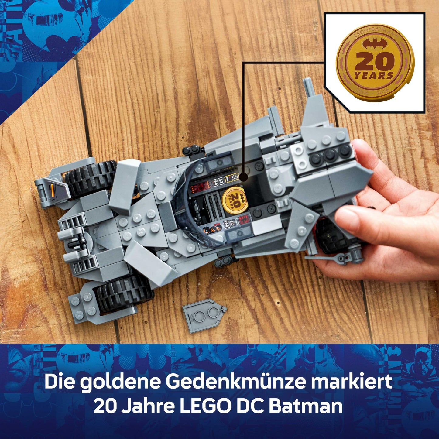 LEGO DC Batman Batman vs. Superman: Batmobile - Superhero toy car - Creative toy with minifigure for children aged 9 and up - DIY building set to play - Gift for boys and girls - 76331