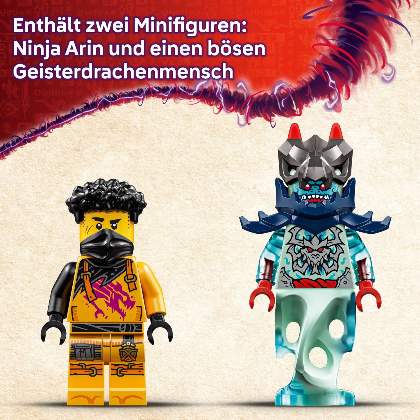 LEGO NINJAGO Arins Spinjitzumech - Ninja playset with movable mech figure, 2 minifigures and Baby Ryu dragon model - gift idea for boys and girls aged 7 and up - 71839
